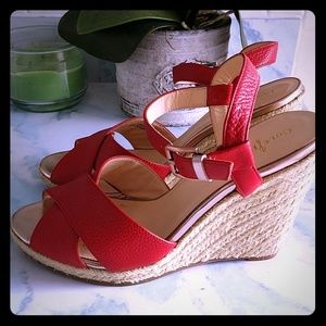 Cole Haan red wedge